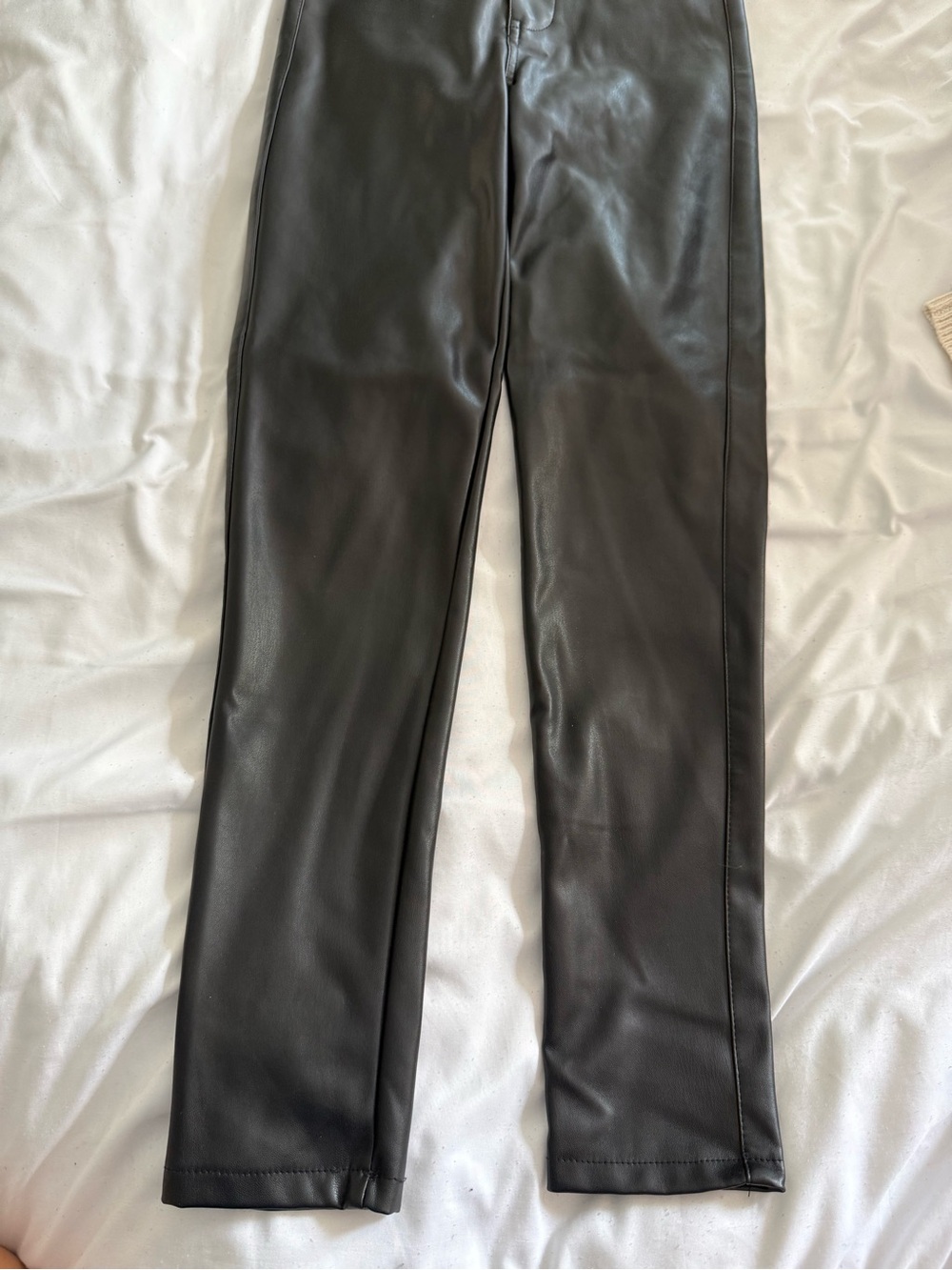 Wet Seal Men's Black Faux Leather Trousers
